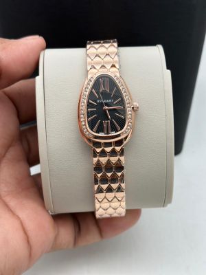 Bvlgari Serpenti Seduttori Diamond Rosegold Black Dial