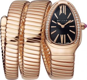 Bvlgari Serpenti Tubogas Rosegold Black Dial