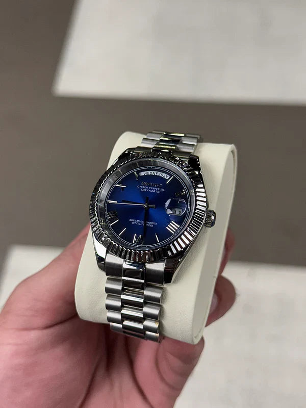 Seiko Oyster Perpetual Day Date Midnight Aura Roman Dial