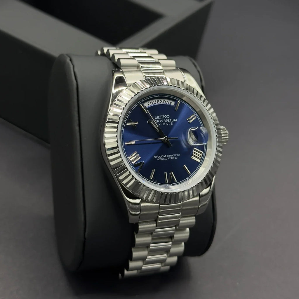 Seiko Oyster Perpetual Day Date Midnight Aura Roman Dial