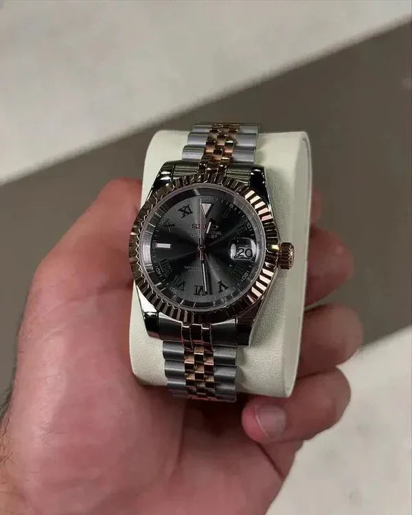 Seiko Datejust Rose Gold Black Dial
