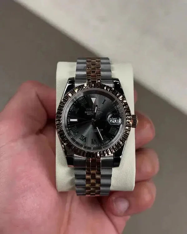 Seiko Datejust Rose Gold Black Dial