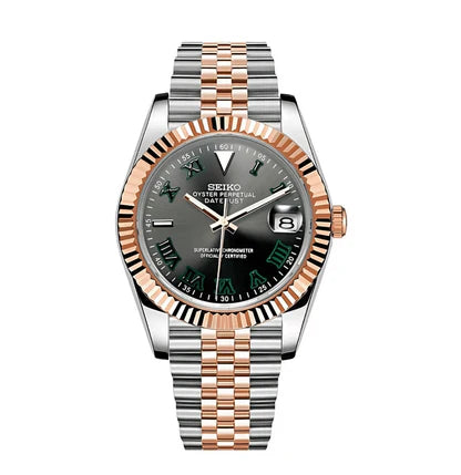 Seiko Datejust Rose Gold Black Dial